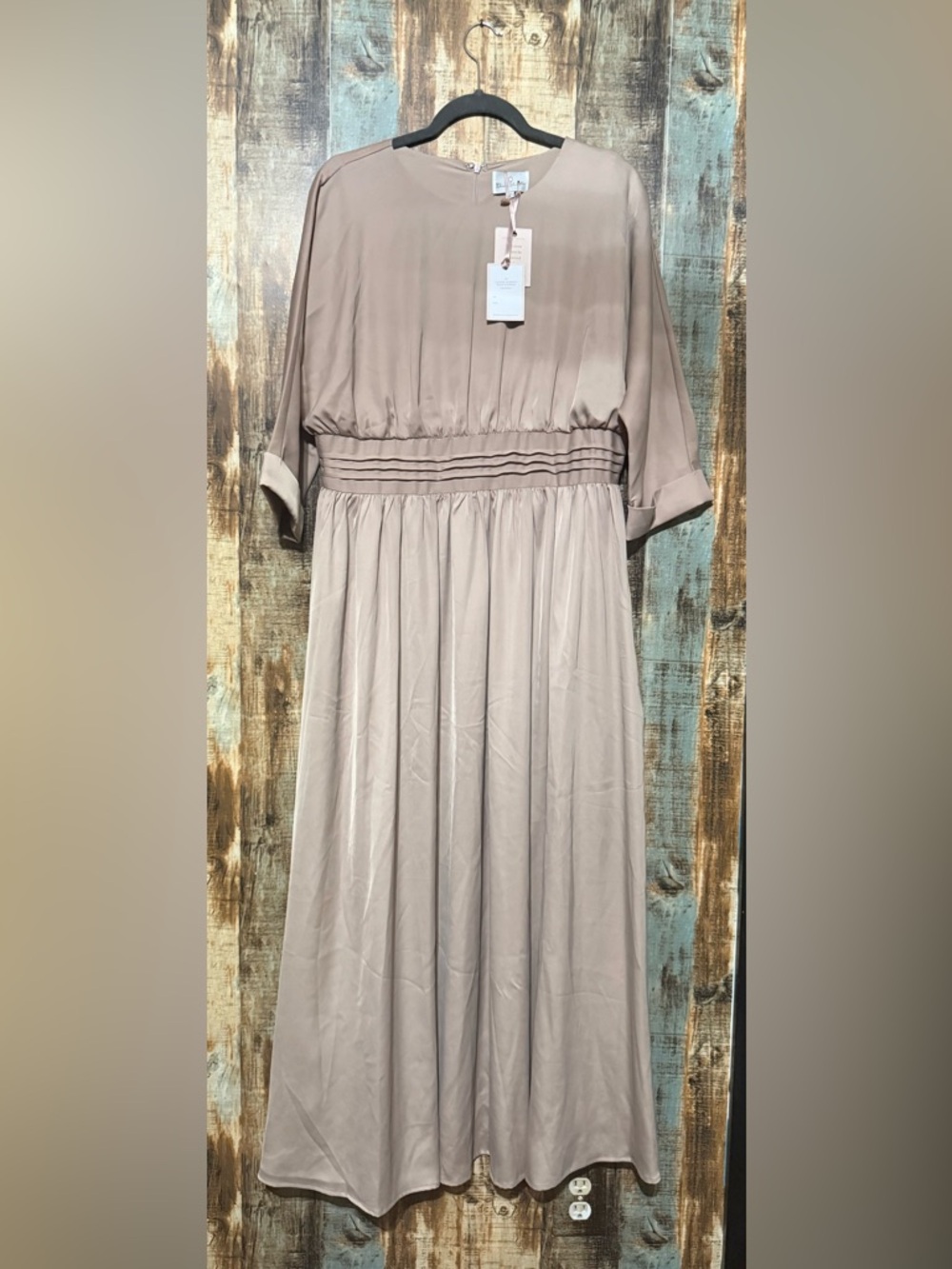 Dainty Jewells Taupe Maxi Dress
